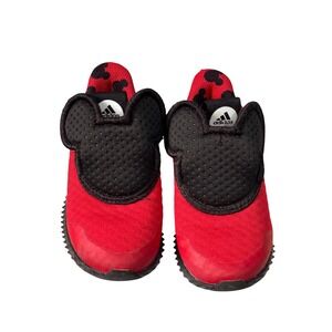 Adidas Disney Mickey Mouse FortaRun Red Black Toddler Sneakers 6K GZ2737